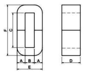 Amorphous C cores dimensions